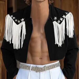 Black Fringe Cowboy Jacket